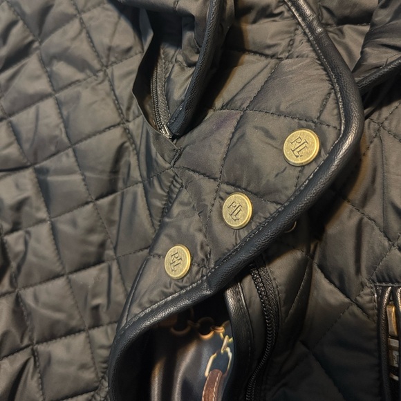 NWT Ralph Lauren Black Quilted Hooded Coat Jacket - Picture 8 of 10